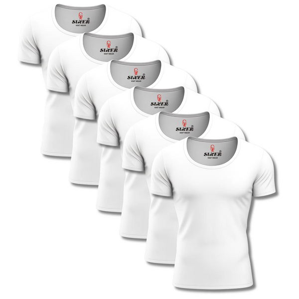 Sixer Men’s Summer Vest Pack of 6 - White