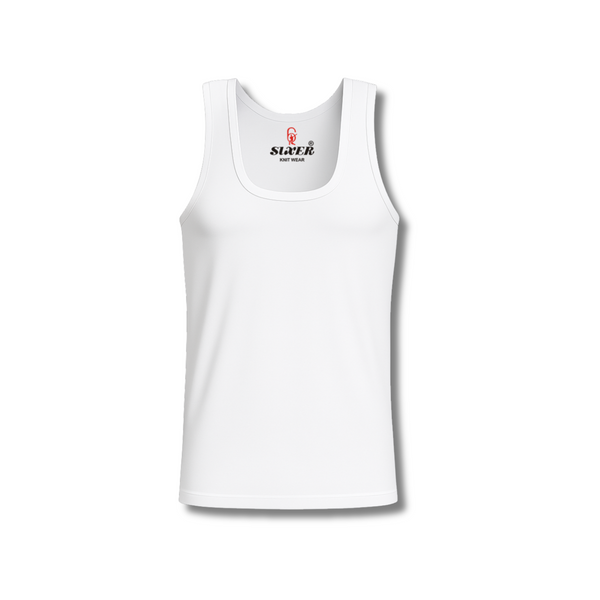 Sixer Men’s Sleeveless Summer Vest – White