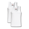 Sixer Men’s Sleeveless Summer Vest Pack of 2 - White