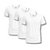 Sixer Men’s Crew Neck Undershirts – Pack of 3 White