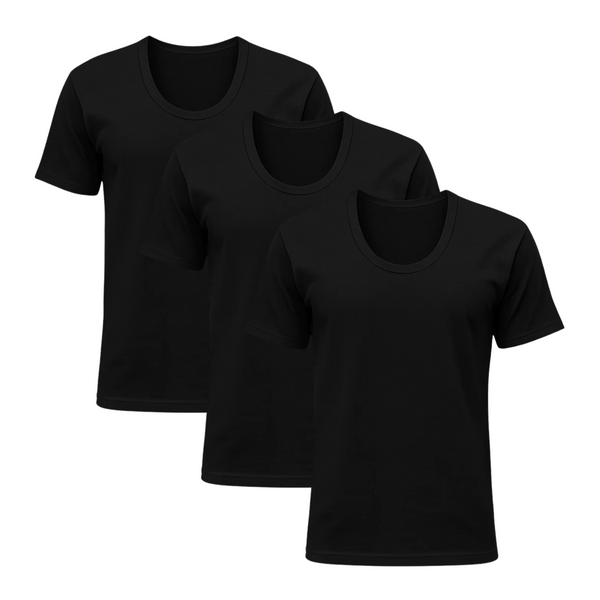 Sixer Men’s Summer Vest Pack of 3 – Black