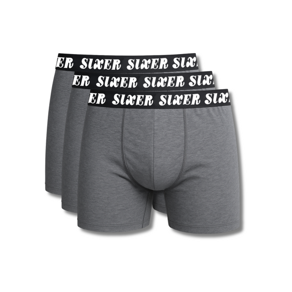 Sixer Men’s Boxer Shorts – Pack of 3 Gray