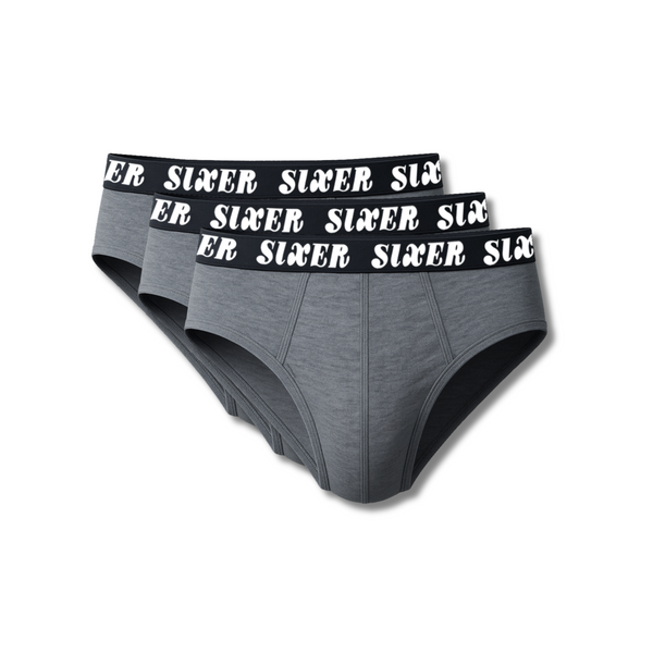Sixer Men’s Boxer Briefs – Pack of 3 Gray