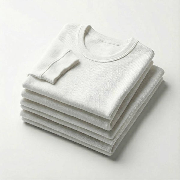 Sixer Men’s Interlock Winter Vest Pack of 6 – White