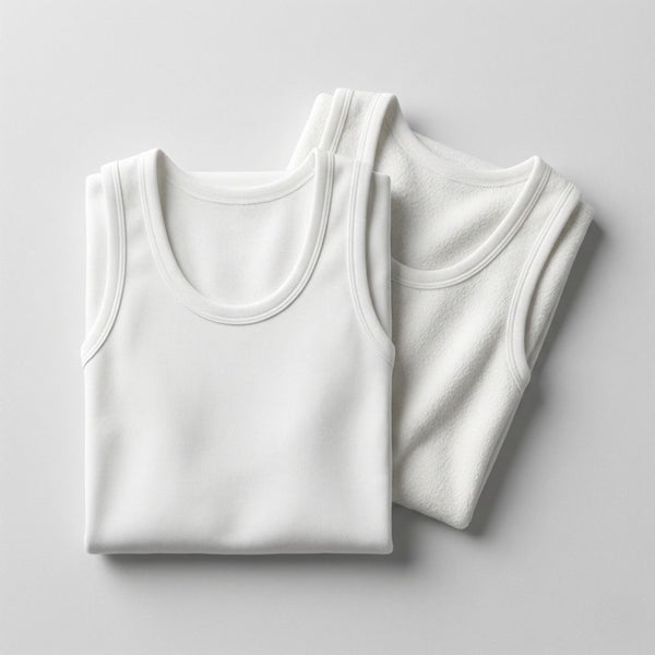 Sixer Men’s Sleeveless Interlock Winter Vest Pack of 2 – White