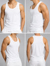 Sixer Men’s Sleeveless Summer Vest Pack of 3 - White