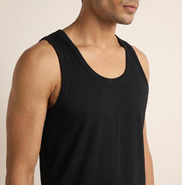 Sixer Men’s Sleeveless Summer Vest – Black