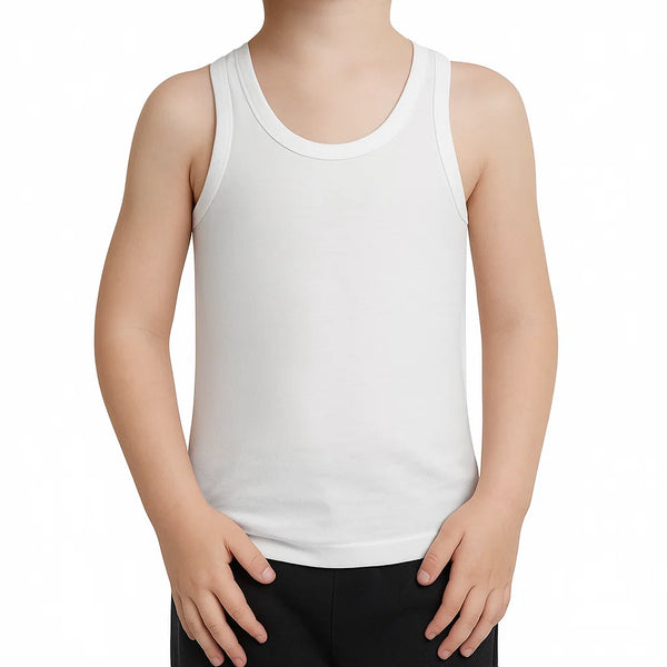 Sixer Toddlers Summer Vest Pack of 6 – White