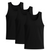 Sixer Men’s Sleeveless Summer Vest Pack of 3 – Black