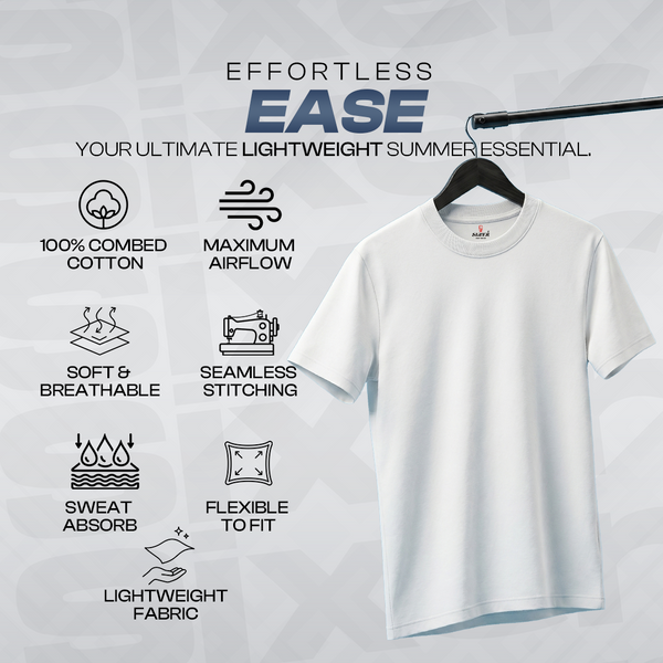 Sixer Men’s Crew Neck Undershirt - White