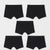 Sixer Kids’s Back to School Boxer Shorts – Pack of 5 Black