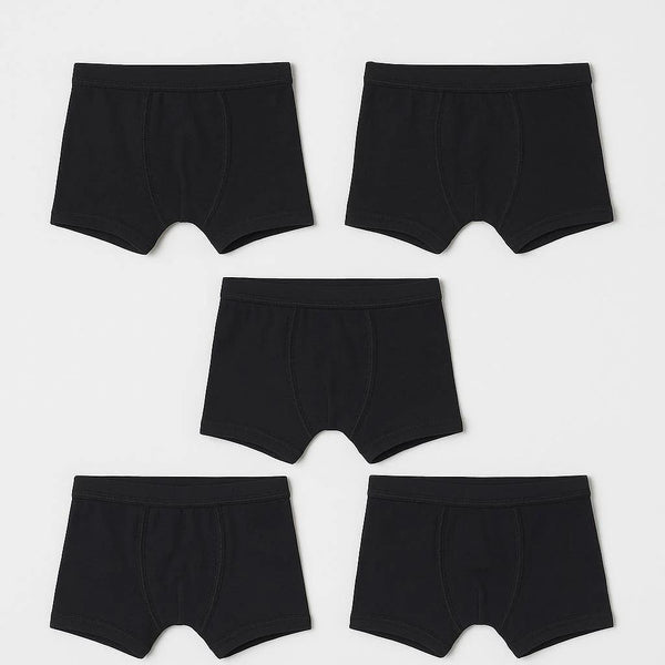 Sixer Kids’s Back to School Boxer Shorts – Pack of 5 Black